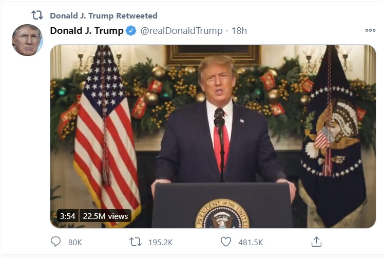 2nd stimulus bill tramp twitter