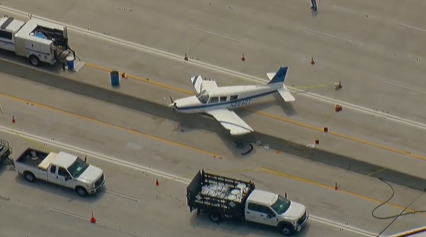 8 24 alrplan landed on I 5 4