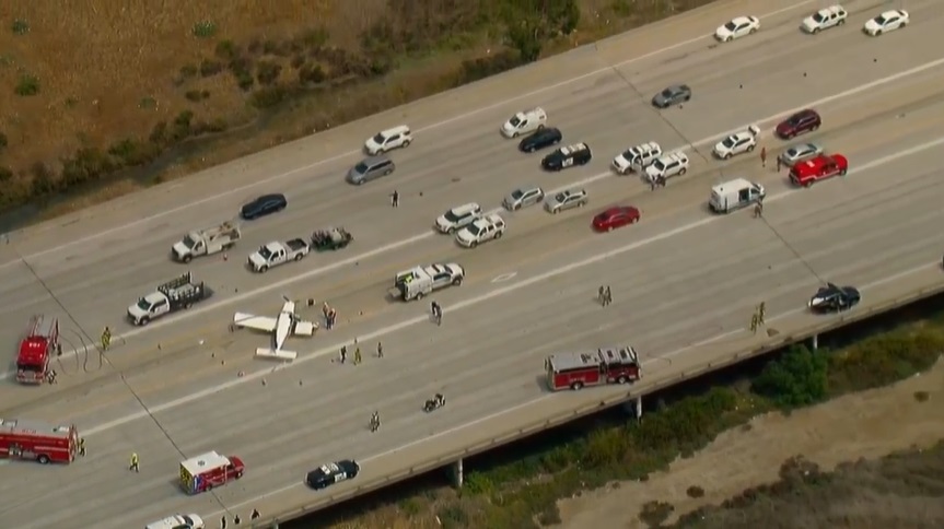 8 24 alrplan landed on I 5 5