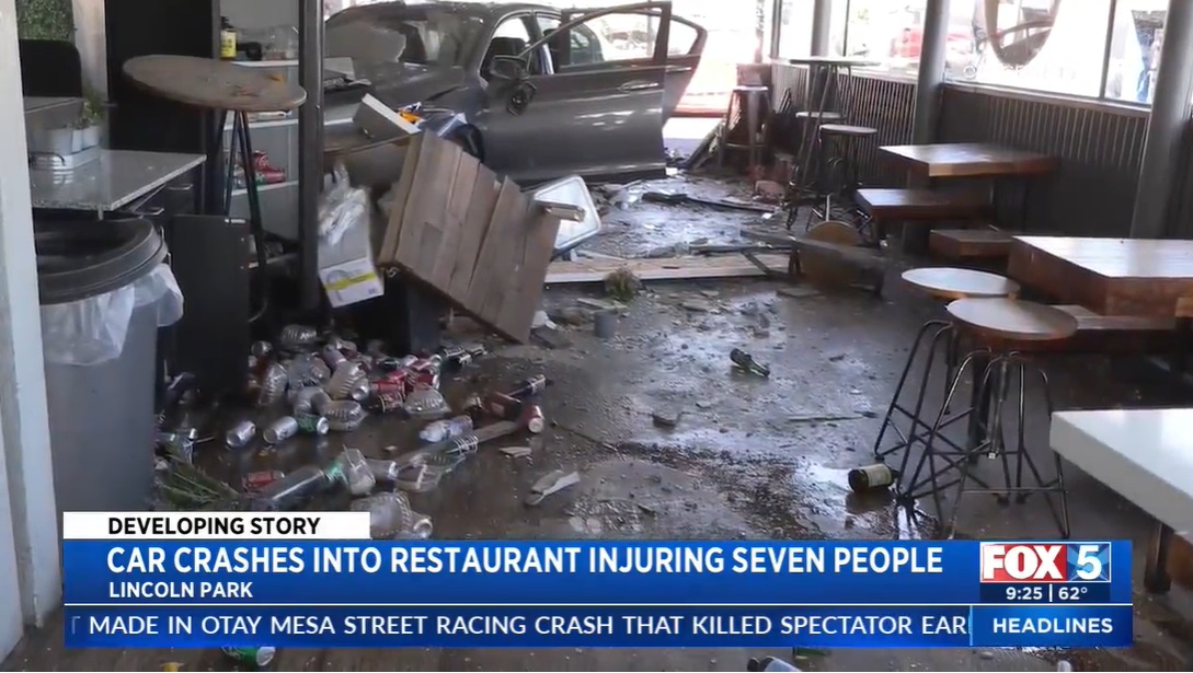 11 3 Honda ran into restaurant 3