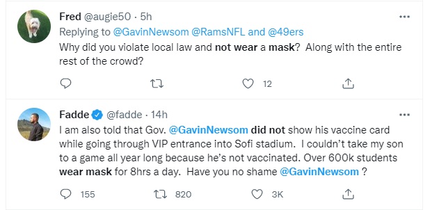 01 31 Newsom maskless twitter 2