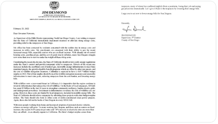 02 25 Jim Desmonds letter to Newsom