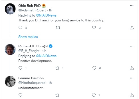 08 21 Fauci resign comments positive