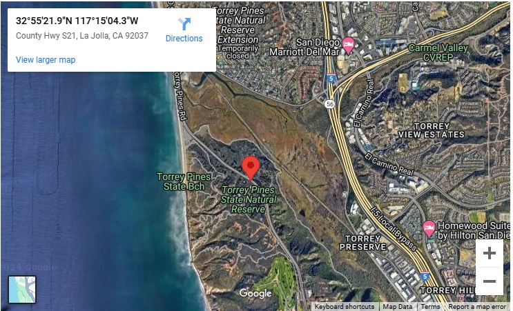 2024 08 24 Torrey Pine Beach fire map