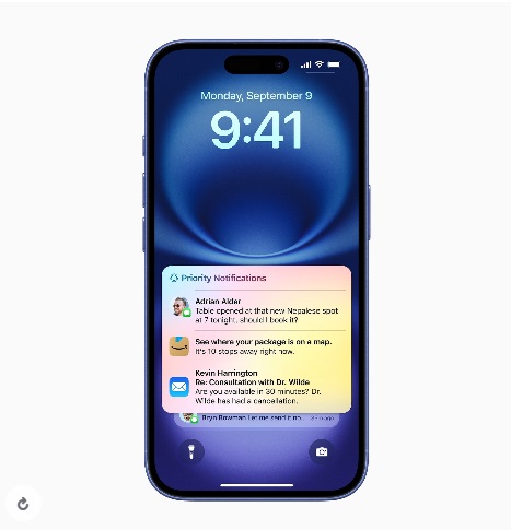 2024 09 09 iPhone 16. Apple Intelligence Priority Message