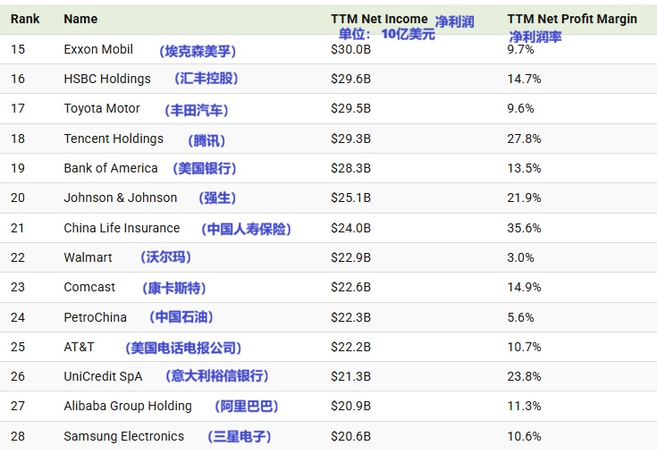 2026 01 01 2025年最赚钱的公司 15 28